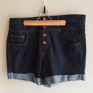 Blue high waisted shorts